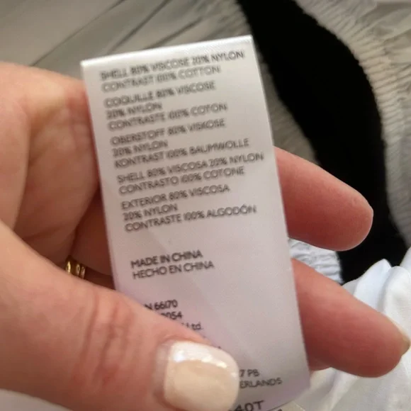 Anthropologie NWOT Black Crew Neck Sweater White Shirt Detail Attached Small - Picture 6 of 9